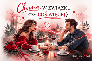 Chemia w związku – rysunkowa grafika tytułowa artykułu o iskrze, zauroczeniu i bliskości