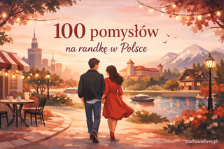 Gdzie na randkę w Polsce - rysunkowa grafika tytułowa artykułu z pomysłami na romantyczne randki