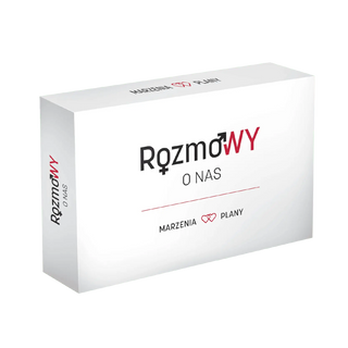 Front opakowania gry dla par rozmowy o nas marzenia i plany